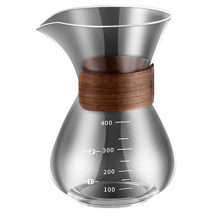 手冲咖啡分享壶玻璃萃取壶挂耳过滤壶不锈钢漏斗滤网杯咖啡滴漏壶