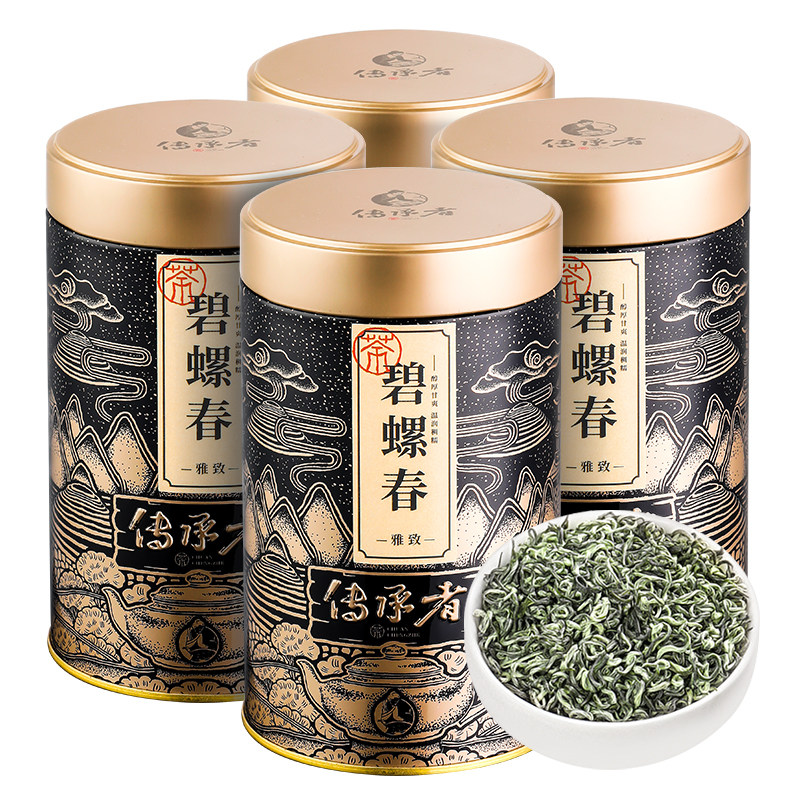 【传承者】碧螺春绿茶浓香特级正宗2026明前春茶叶罐装礼盒装500g