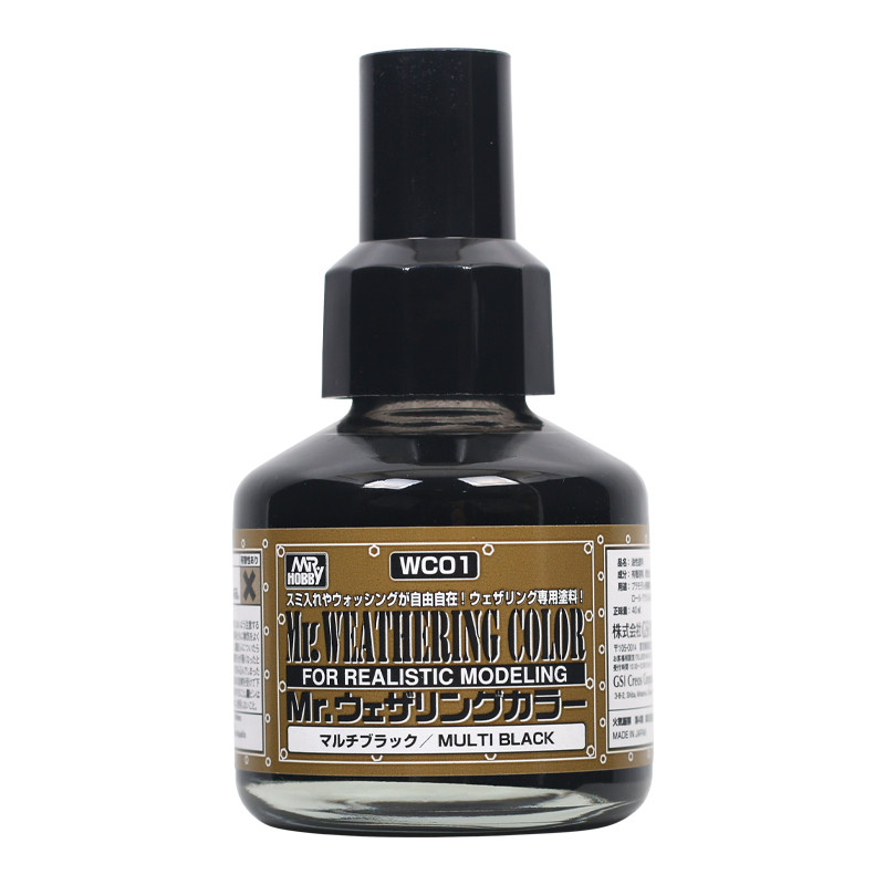 郡士黑色渗线旧化液模型做旧渍洗