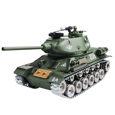 遥控坦克苏联T-34可开炮发弹充电金属履带式合金模型男孩玩具车