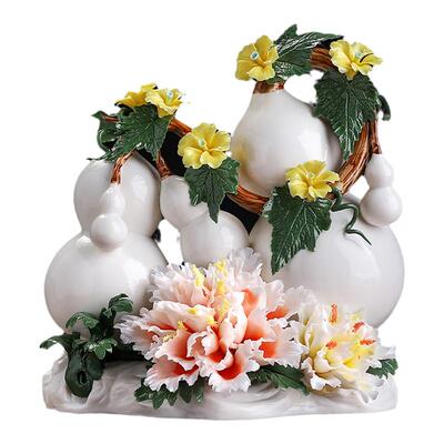 东方泥土《五福临门》葫芦摆件