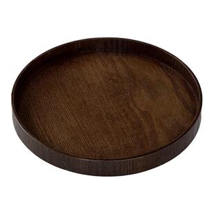 ins风复古果盘木质水果盘客厅干果盘家用点心茶盘圆形餐盘咖啡厅