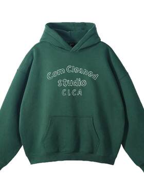 CLCA标语印花连帽卫衣