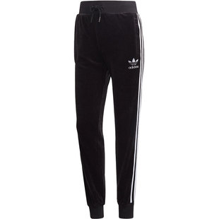 Adidas/阿迪达斯三叶草 丝绒收脚女子运动休闲长裤 FL9100