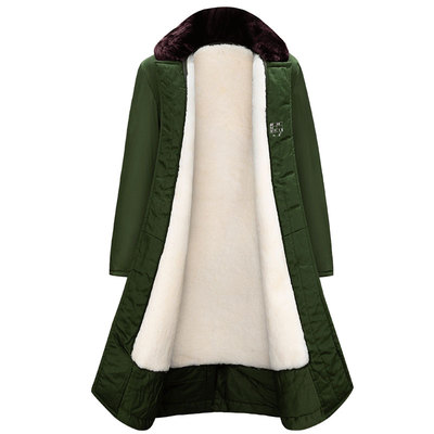 军棉大衣男冬季羊剪绒皮毛一体