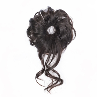龙须双丸子头假发圈侧扎花苞头仿真发古风盘发神器自然蓬松假发包