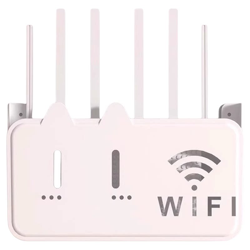 wifi无线路由器收纳盒壁挂式免打孔机顶盒置物架收纳挂墙固定神器
