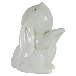 现代简约可爱小兔子摆件家居客厅办公桌面装饰品创意陶瓷玉兔摆设