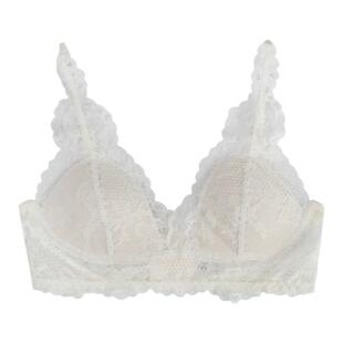 馨帮帮Bra 纯欲风蕾丝网纱内衣女薄款大胸显小舒适美背性感文胸罩