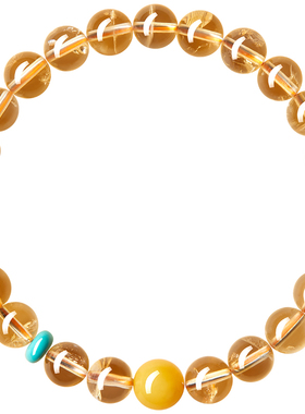 贺福缘天然巴西黄水晶手串