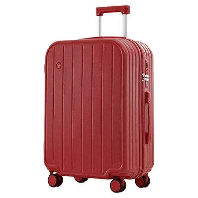 酒红新娘嫁妆大容量密码拉杆箱