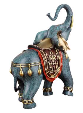 铜智欧全黄铜摆件吉祥对象大象招 财吸水办公室家居客厅玄新品