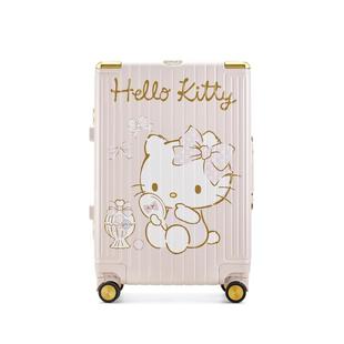 银座xHelloKitty正版联名旅行箱女拉杆水晶粉20寸可登机行李箱