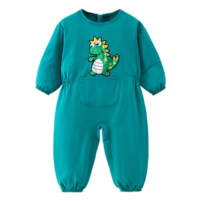 宝宝儿童连体衣爬爬服玩耍防水防脏吃饭衣全身一体式罩衣护衣外罩