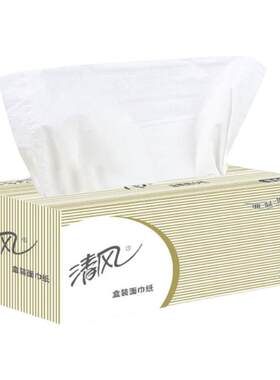 清风盒装抽纸2层200抽36盒面巾纸