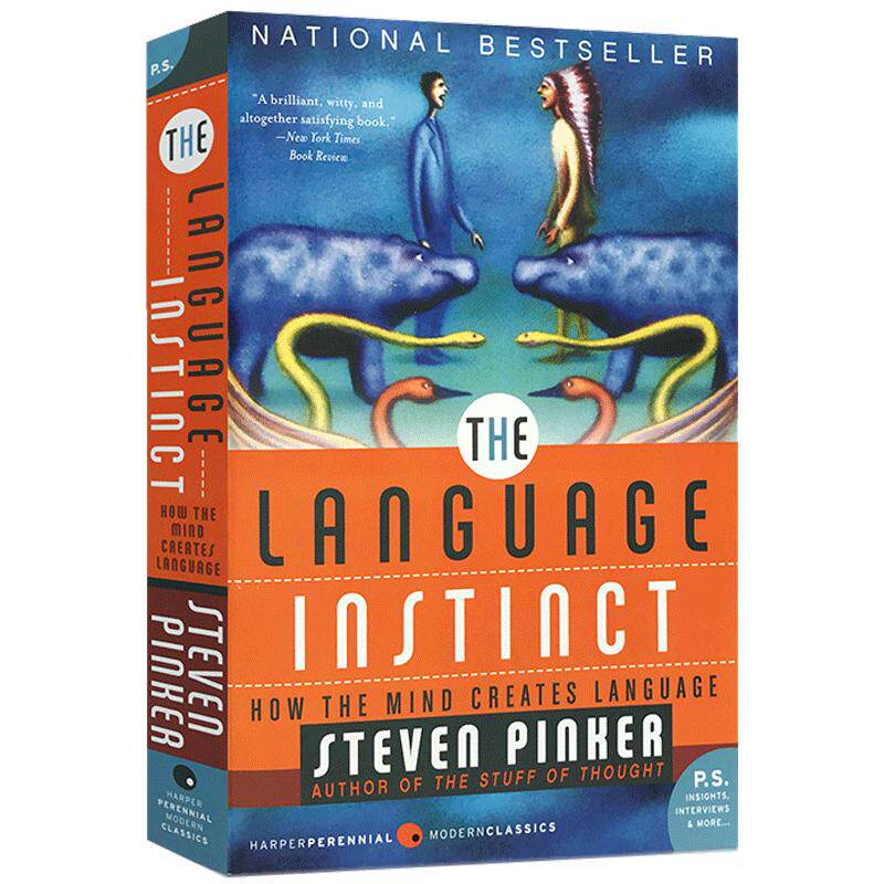 语言本能英文原版The Language Instinct比尔盖茨的书单推荐英语语言入门学习探索奥秘涵盖语言学心理学及生物学知识书籍