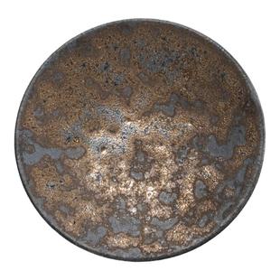 窑变陶瓷杯垫粗陶鎏金茶托黑陶隔热垫防烫茶杯托家用功夫茶具配件