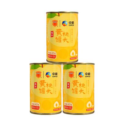 中粮梅林即食水果黄桃罐头新鲜