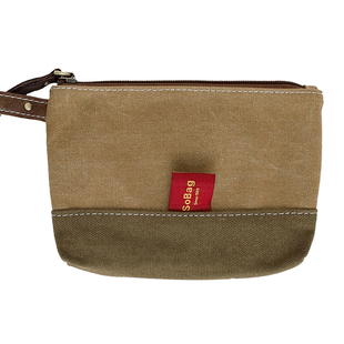 sobag原创设计复古帆布零钱手拎包简约长款拉链小手包百搭硬币包