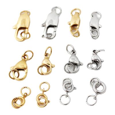 不锈钢钛钢龙虾扣接圈弹簧扣