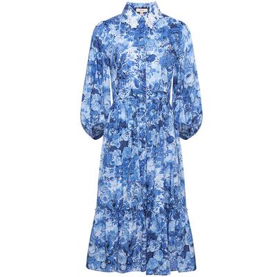 GEGINA吉吉娜法式气质LIBERTY印花连衣裙七分袖碎花裙子商场同款