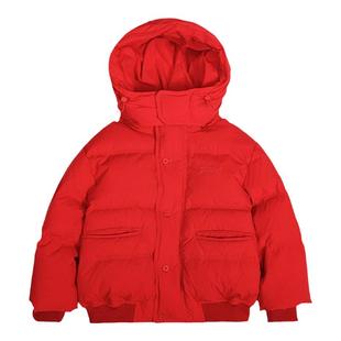 儿童羽绒服新年款中大童白鸭绒男童加厚亲子本命年红色外套潮