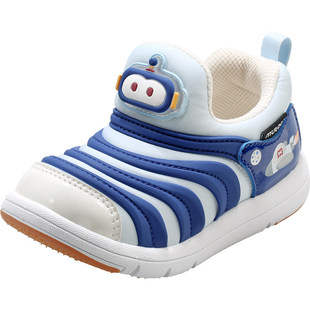 牧童童鞋毛毛虫学步鞋男宝宝2026春季新款机器人软底儿童闪灯鞋女