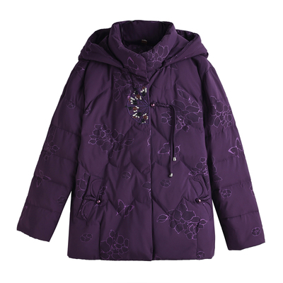 洋气妈妈冬装特大码羽绒服外套