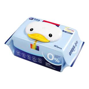 丸丫婴儿湿巾特惠价加厚加宽80抽宝宝手口专用新生幼儿清洁湿纸巾