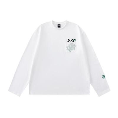 CLOTTEE by CLOT熊猫刺绣秋季新款休闲长袖宽松圆领长袖情侣款W