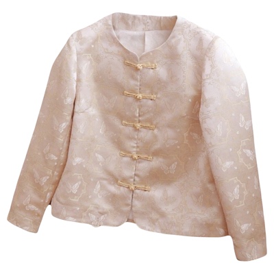 新中式国风春季白色唐装短款上衣