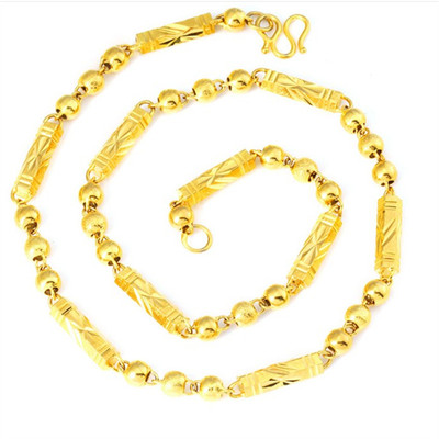 久不掉色实心六角佛珠链