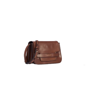 The Bridge/桥牌 LUCREZIA系列女士手工牛皮植鞣工艺单肩斜挎包