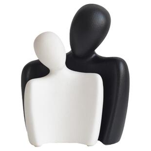 北欧现代创意抽象黑白雕塑办公室客厅电视柜书柜酒柜软装饰品摆件