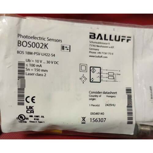 询价BALLUFF巴鲁夫光电传感器BOS002K-可维修