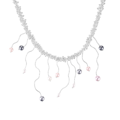 OCTOVITA异色珍珠流苏锁骨链