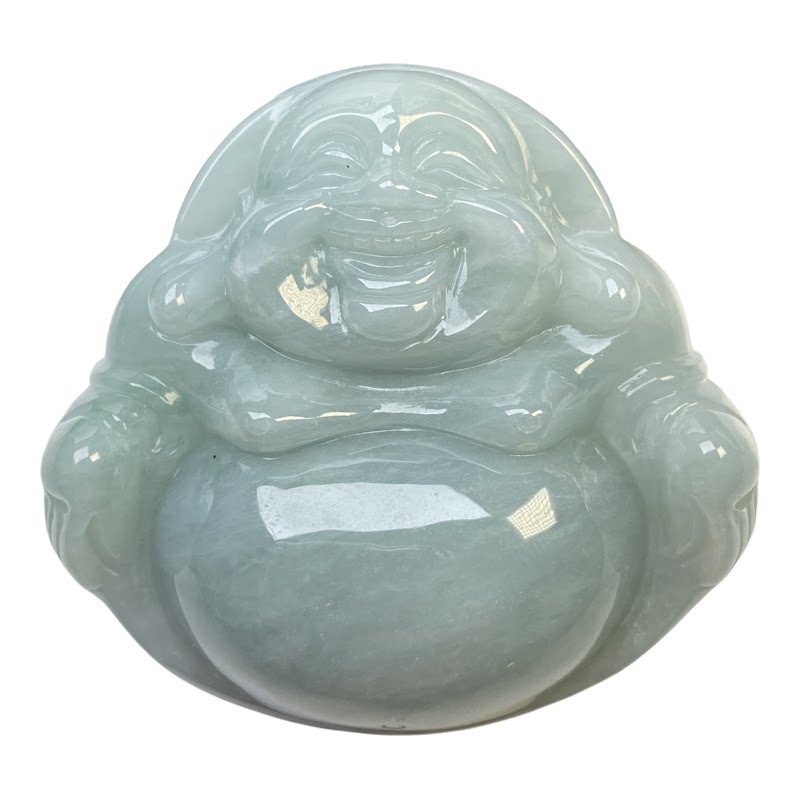 隆慈缘缅甸天然翡翠A货笑佛玉佛