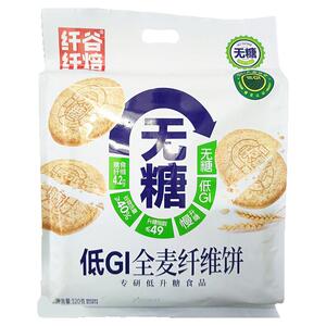 纤谷纤焙无糖全麦纤维饼 胃动力金苓饼 三重蛋白饼320克粗粮饼干