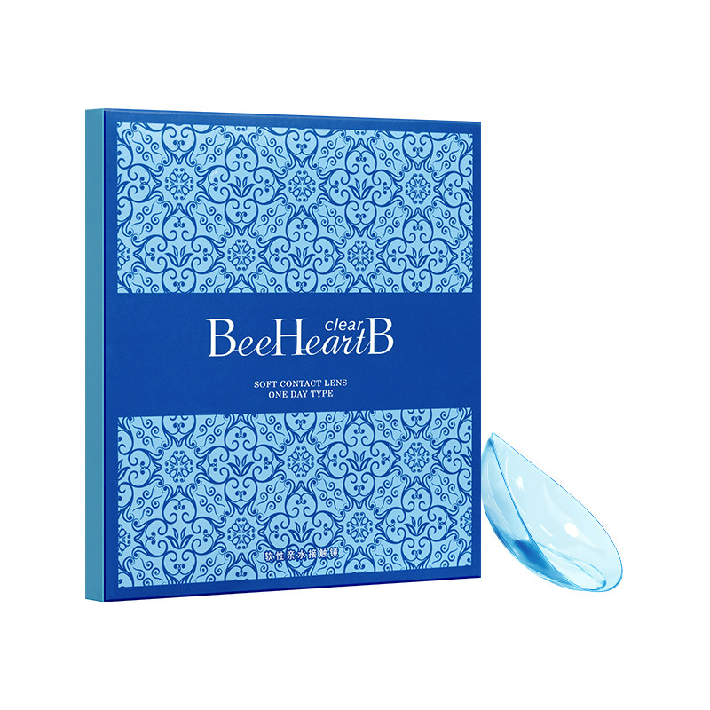 【立即抢购】BeeHeartB日抛型隐形眼镜30片38含水新手易戴蜜心妍