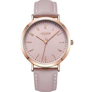 聚利时正品韩风中性大表盘简约潮流皮带石英学生手表女表男表1017