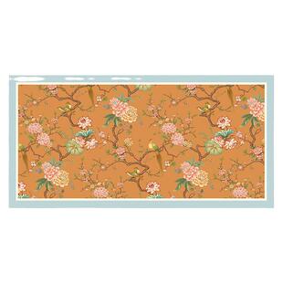 栖鸟园中式花鸟方桌圆桌垫防水防油防烫可擦洗餐桌垫子保护垫桌布