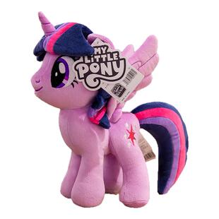 正版小马宝莉毛绒玩具彩虹小马紫色紫悦公仔柔柔玩偶儿童生日礼物