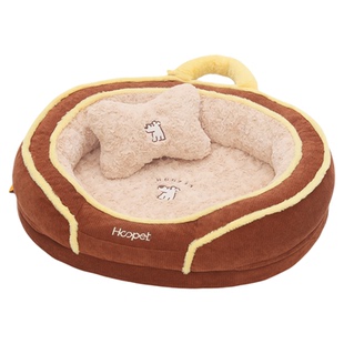 Hoopet暖芯圆堡狗窝冬加厚保暖泰迪比熊宠物窝小型犬猫窝狗狗睡窝