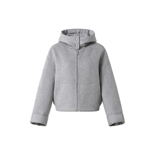 商场同款】OBEG欧碧倩设计感羊毛呢夹克式外套女冬10504111