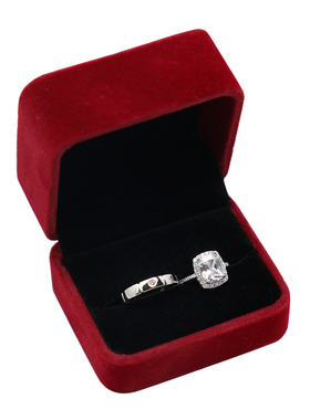 结婚仿真超大方钻戒可调节对戒