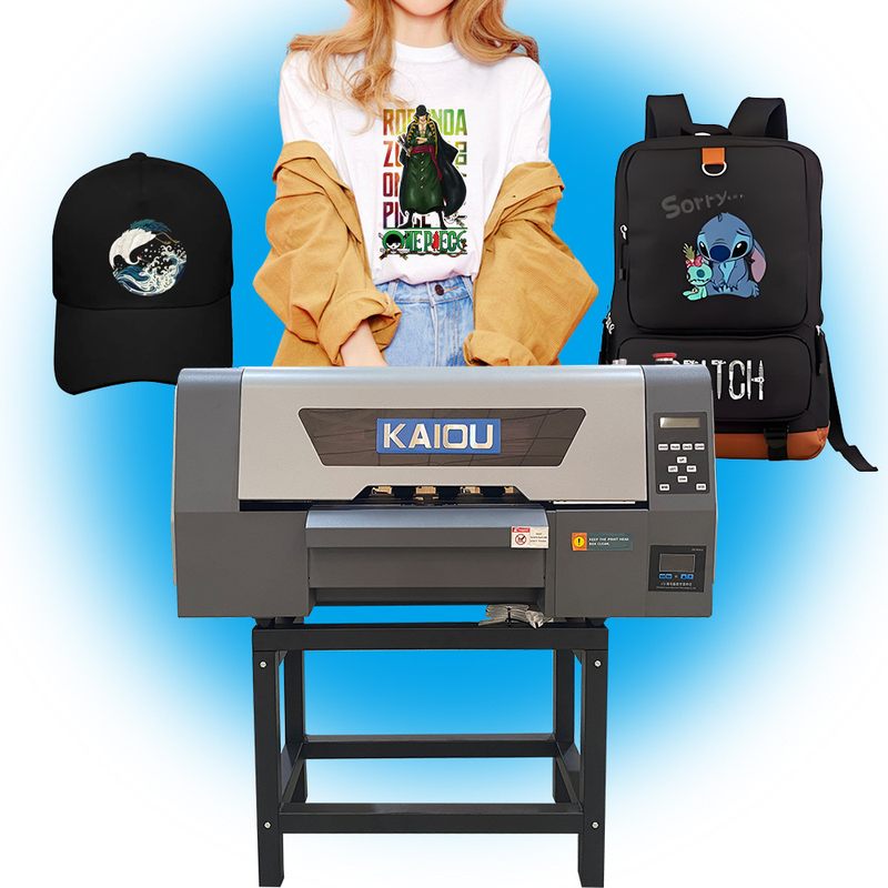 白墨烫画打印机DTF柯式白墨打印机打印PET膜打印转移图案面料