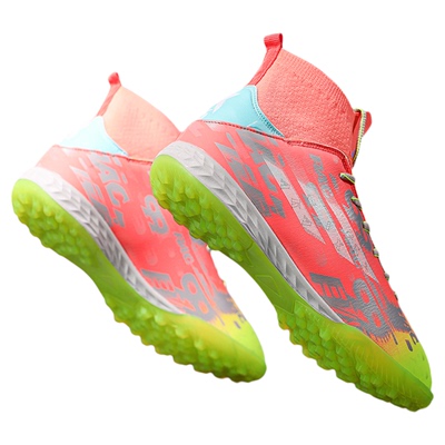 卡西狼超纤高帮中小学生足球鞋