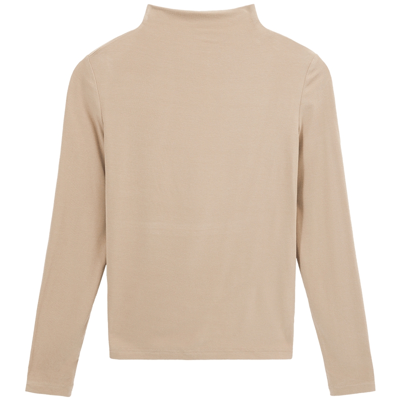 热风2024年秋季新款女士舒适长袖T恤柔软透气纯色简约百搭女装