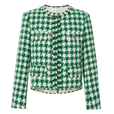 艾诺丝雅诗时尚千鸟格毛呢外套