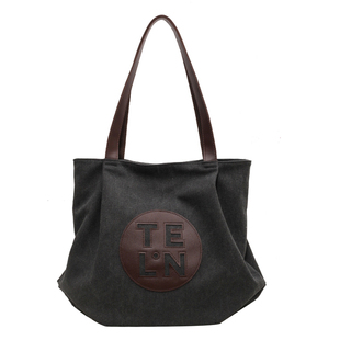 大容量帆布包包女式2025新款上班通勤包单肩包手提袋腋下包托特包